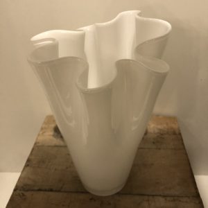 Vase TULPE Glas Weiß