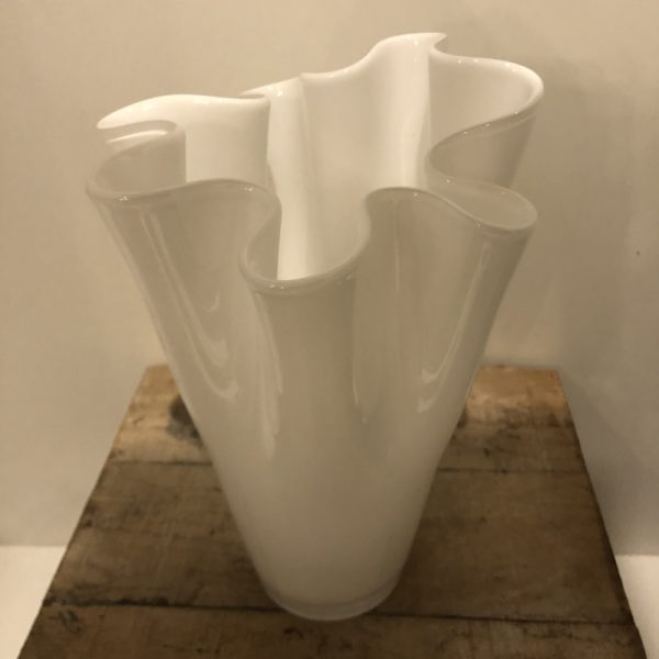 Vase TULPE Glas Weiß