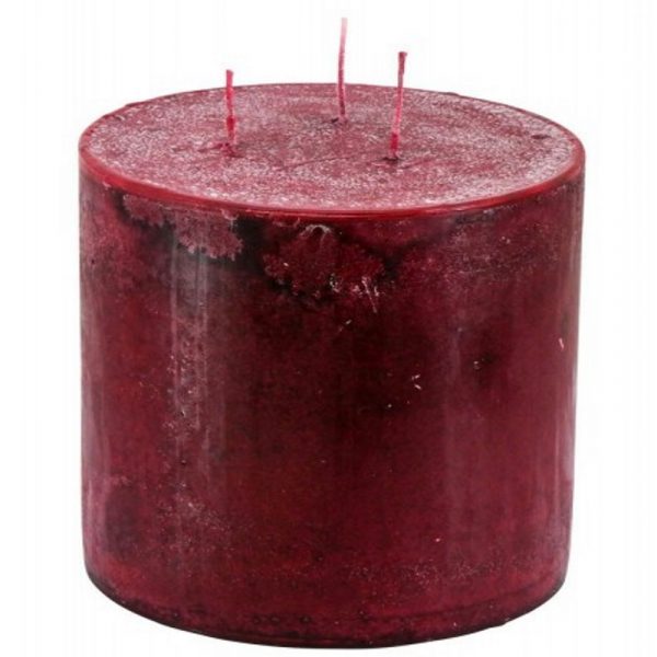 Kerze Dreidocht altrot / bordeaux