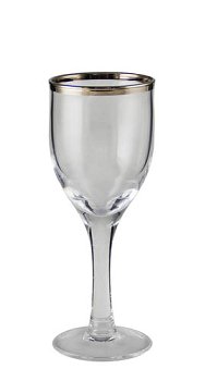 Wasserglas Platinrand