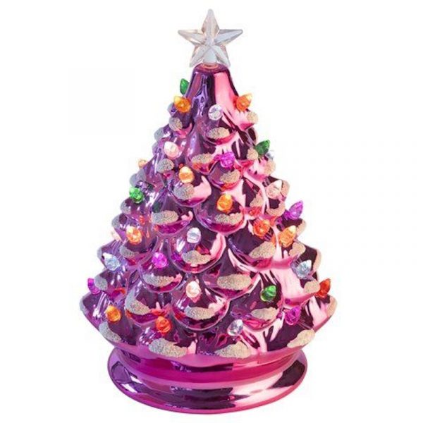 Weihnachtsbaum Pink Porzellan LED