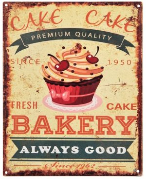 Blechschild Nostalgie "Bakery"