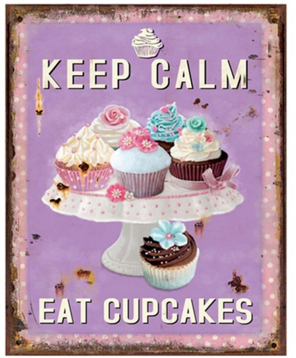 Blechschild Nostalgie "Cupcakes"