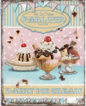 Blechschild Nostalgie "Ice Cream"