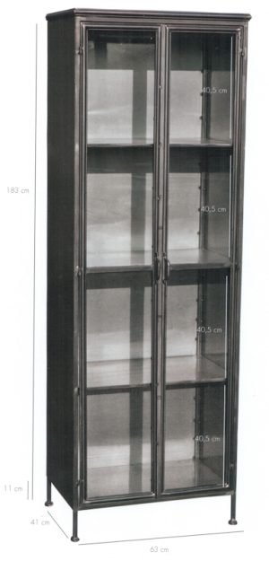 Schrank Metall Industrie Look