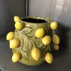 Vase "Zitrone" Steingut  Grün