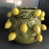 Vase "Zitrone" Steingut  Grün