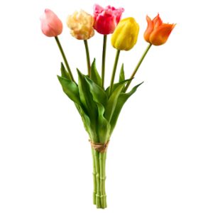 Tulpen Bund 48cm 5-farbig "kunstvoll"