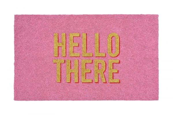 Fussmatte_Hello Fußmatte Rosa "HELLO THERE"