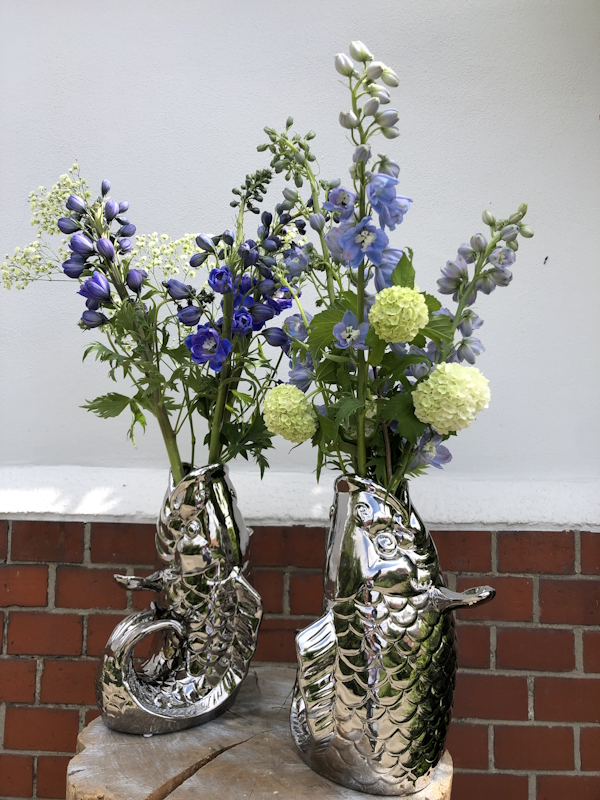 Fisch Vase Silber
