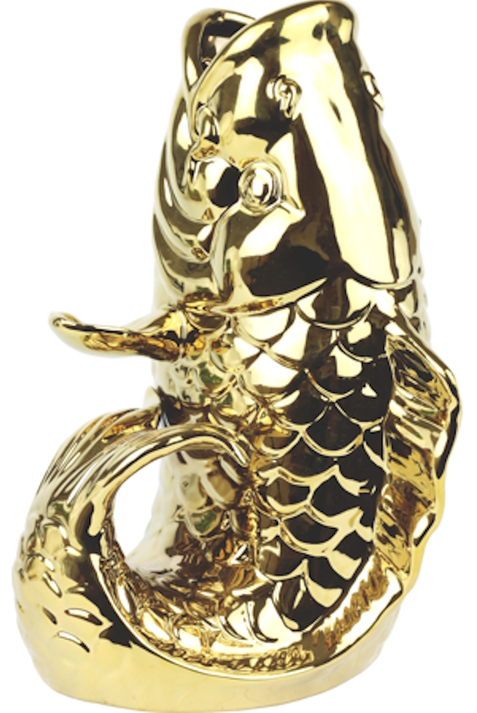 Fisch Vase Gold