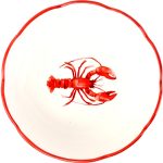 2716_Teller_Lobster_RotWeiß_1 Teller "Lobster" Rot Weiß