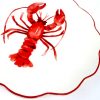 Teller "Lobster" Rot Weiß
