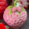Erdbeer Dose mit Deckel -Pink-