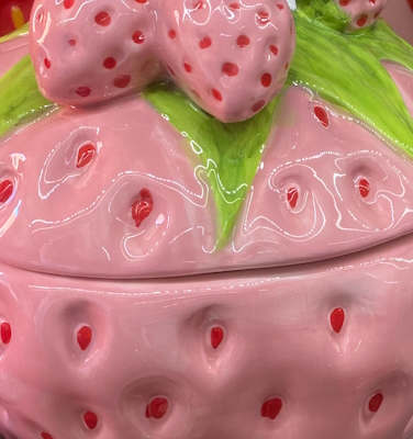 Erdbeer Dose mit Deckel -Pink-