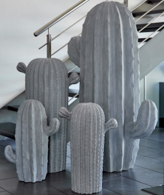 Kaktus_Stone_Gruppenbild Kaktus - zementgrau - H 136 cm