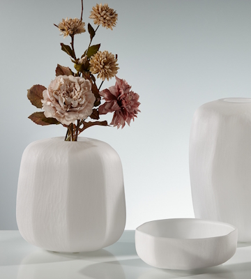 Vase Glas weiss 33 Ø