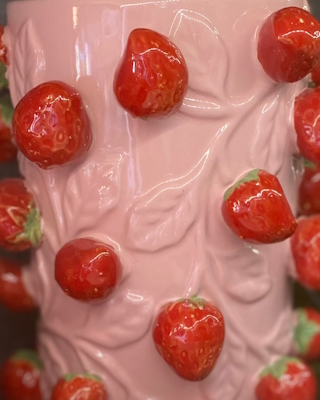 Erdbeer Vase -Pink-